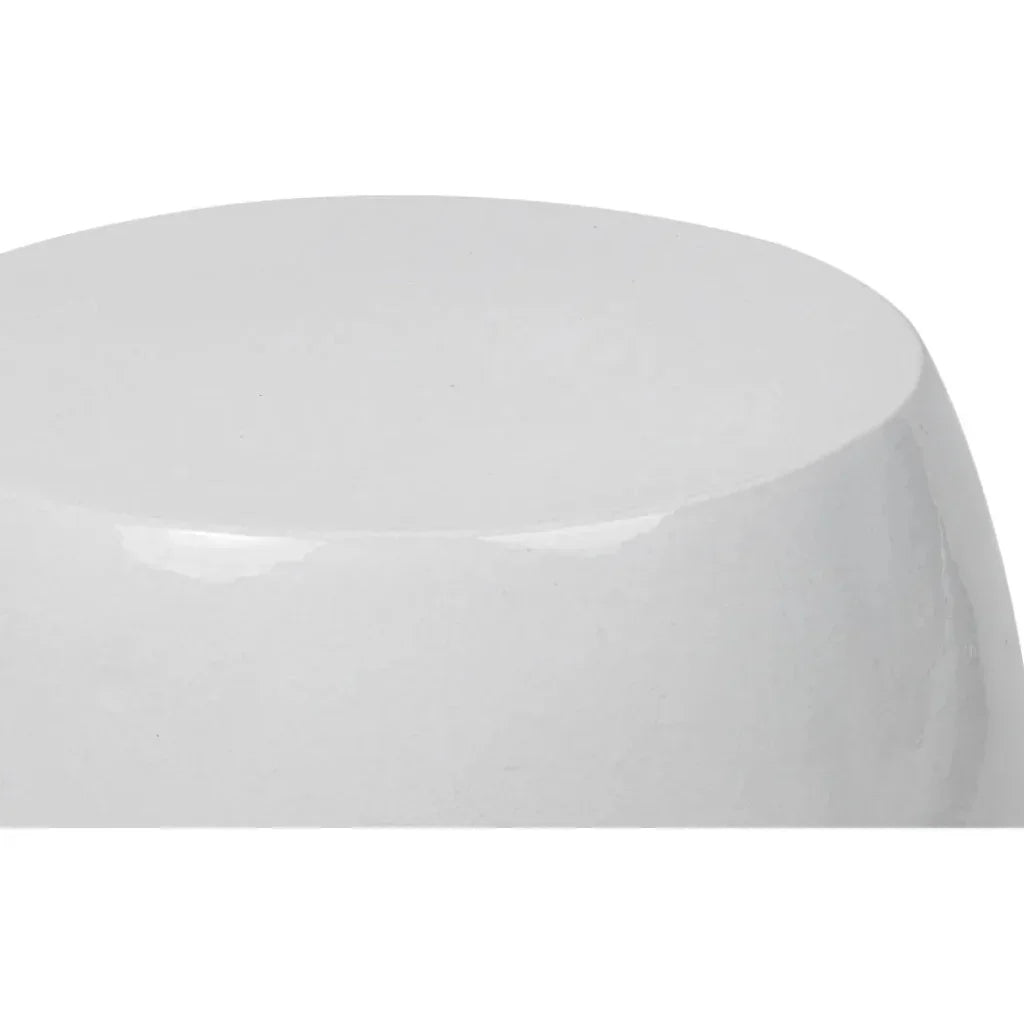 Bud Stool/Accent Table - White Outdoor End Table