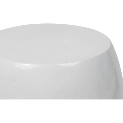 Bud Stool/Accent Table - White Outdoor End Table