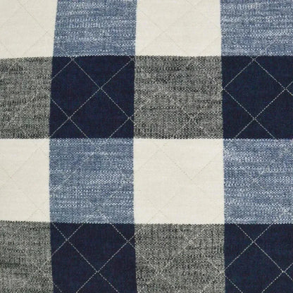 Buffalo Quilt Denim Blue Throw Pillow Insert