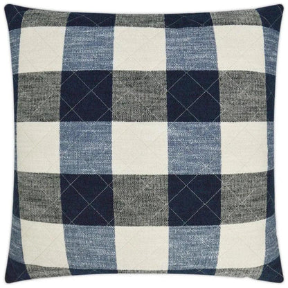 Buffalo Quilt Denim Blue Throw Pillow Insert