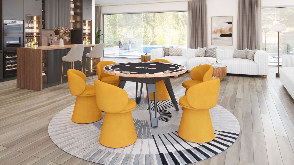 Burl 2 in 1 Wooden Dining Table
