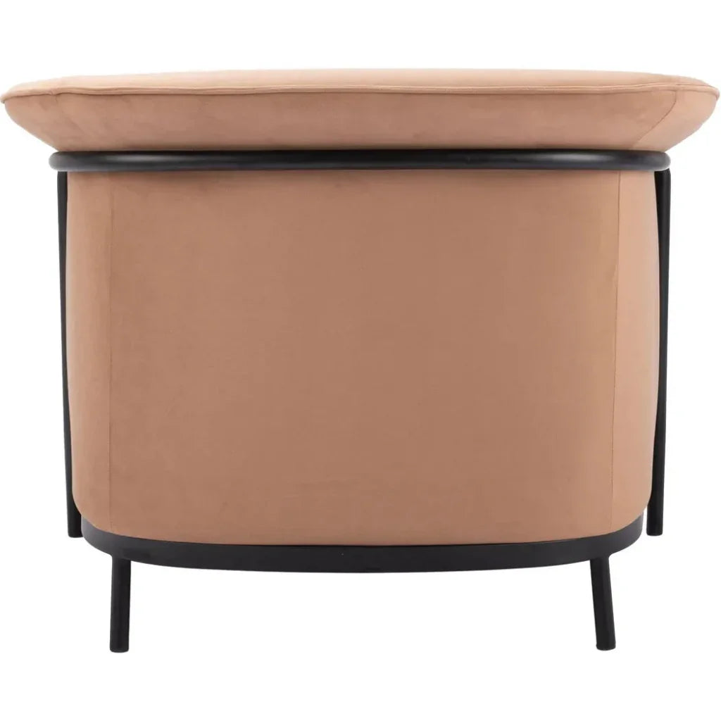 Burry Steel Tan Accent Arm Chair