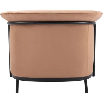 Burry Steel Tan Accent Arm Chair