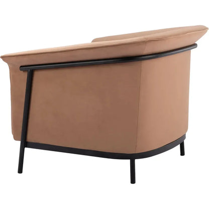 Burry Steel Tan Accent Arm Chair