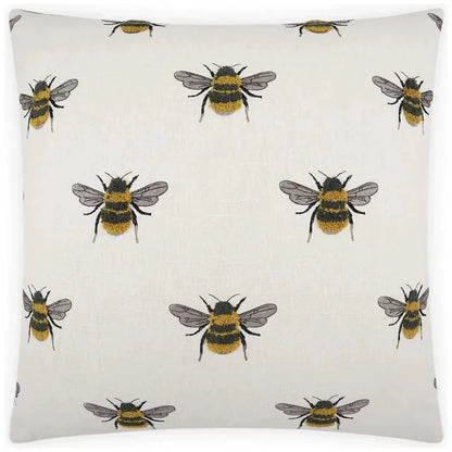 Busy Bee White Throw Pillow With Insert