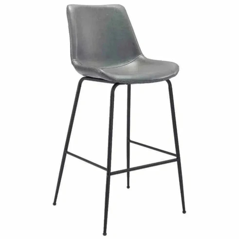 Byron Bar Chair Gray in Steel Frame