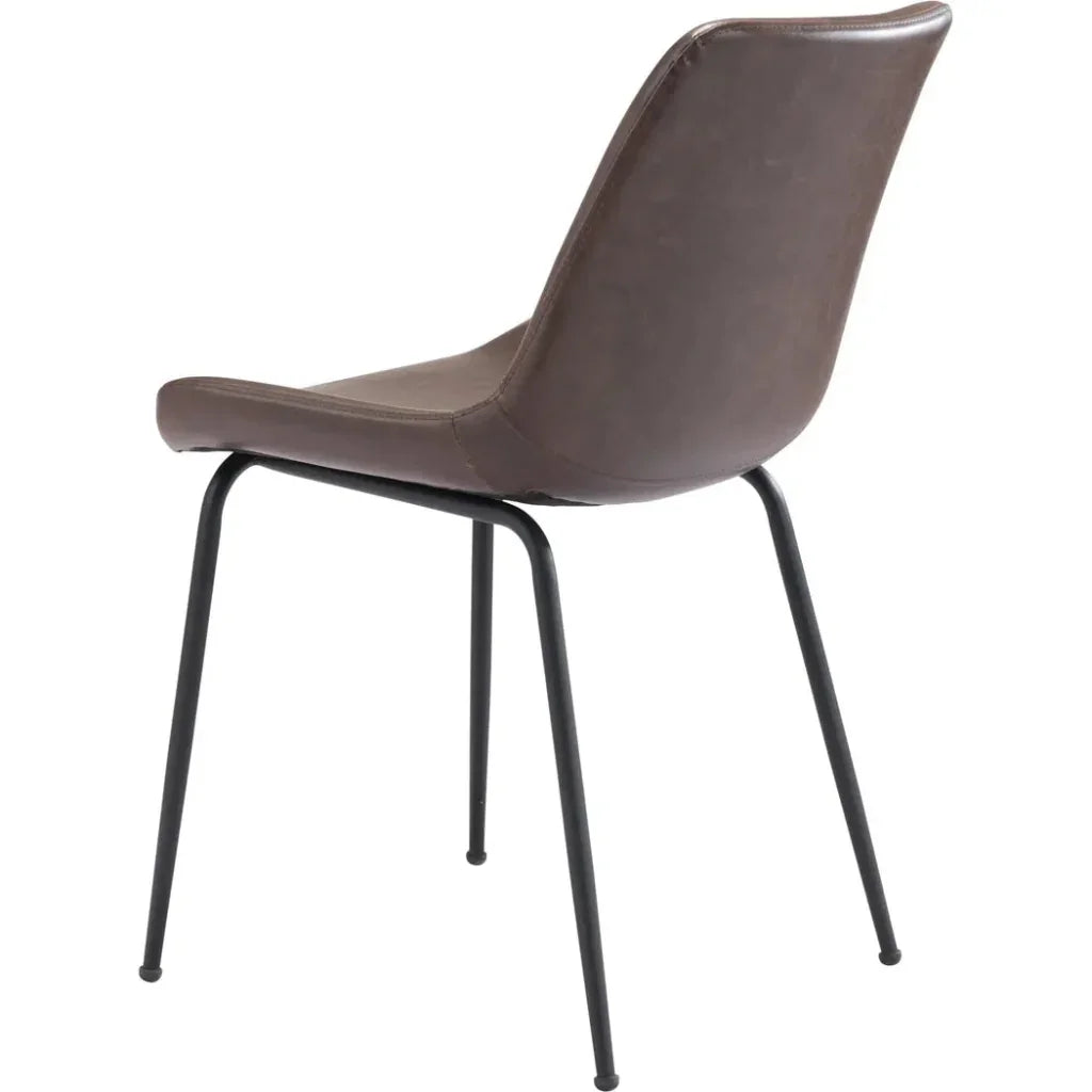 Byron Leather Armless Dining Chair 2PC