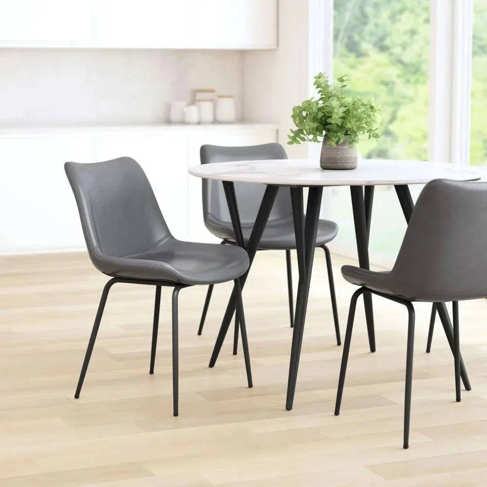 Byron Leather Armless Dining Chair 2PC