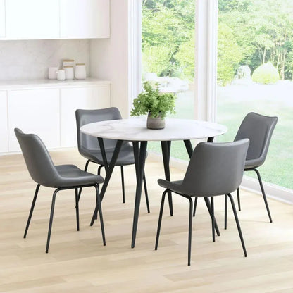 Byron Leather Armless Dining Chair 2PC