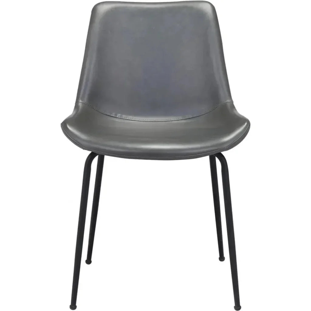 Byron Leather Armless Dining Chair 2PC