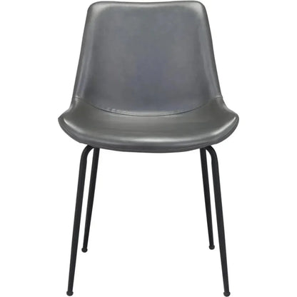 Byron Leather Armless Dining Chair 2PC