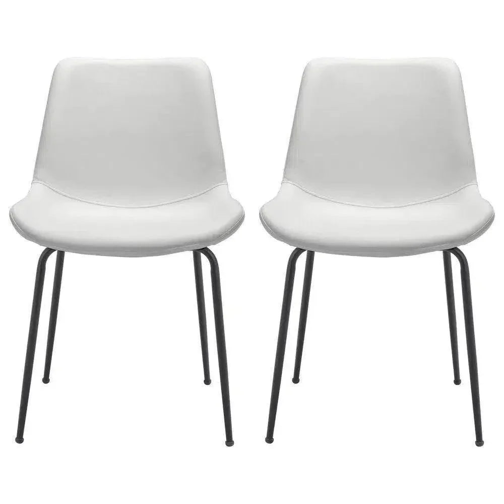 Byron Leather Armless Dining Chair 2PC