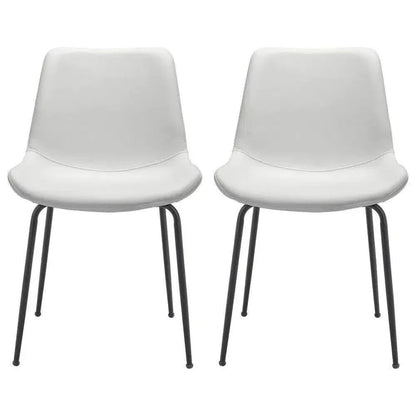 Byron Leather Armless Dining Chair 2PC