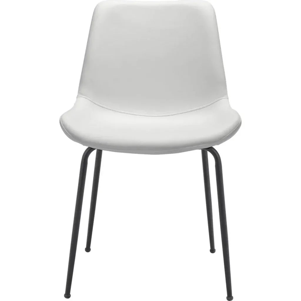 Byron Leather Armless Dining Chair 2PC