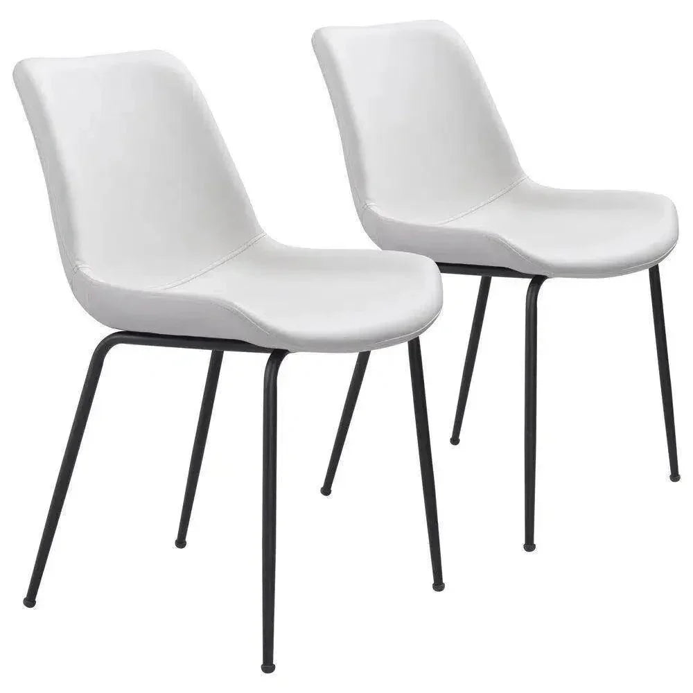 Byron Leather Armless Dining Chair 2PC