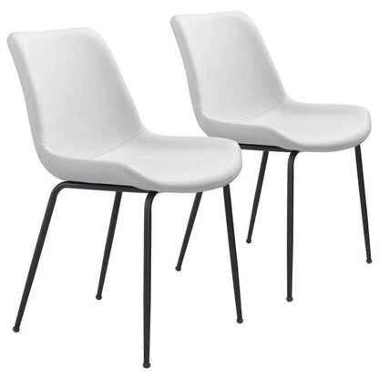 Byron Leather Armless Dining Chair 2PC
