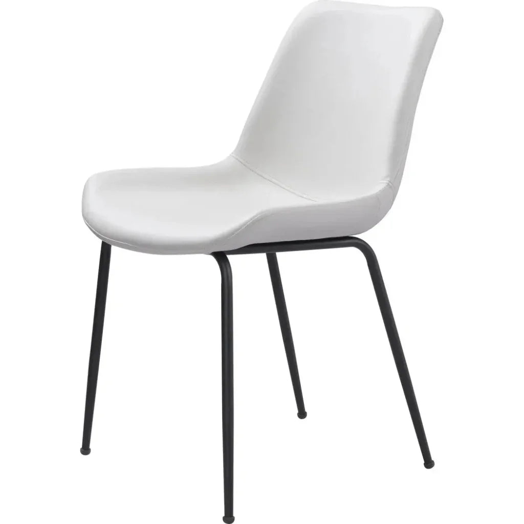 Byron Leather Armless Dining Chair 2PC