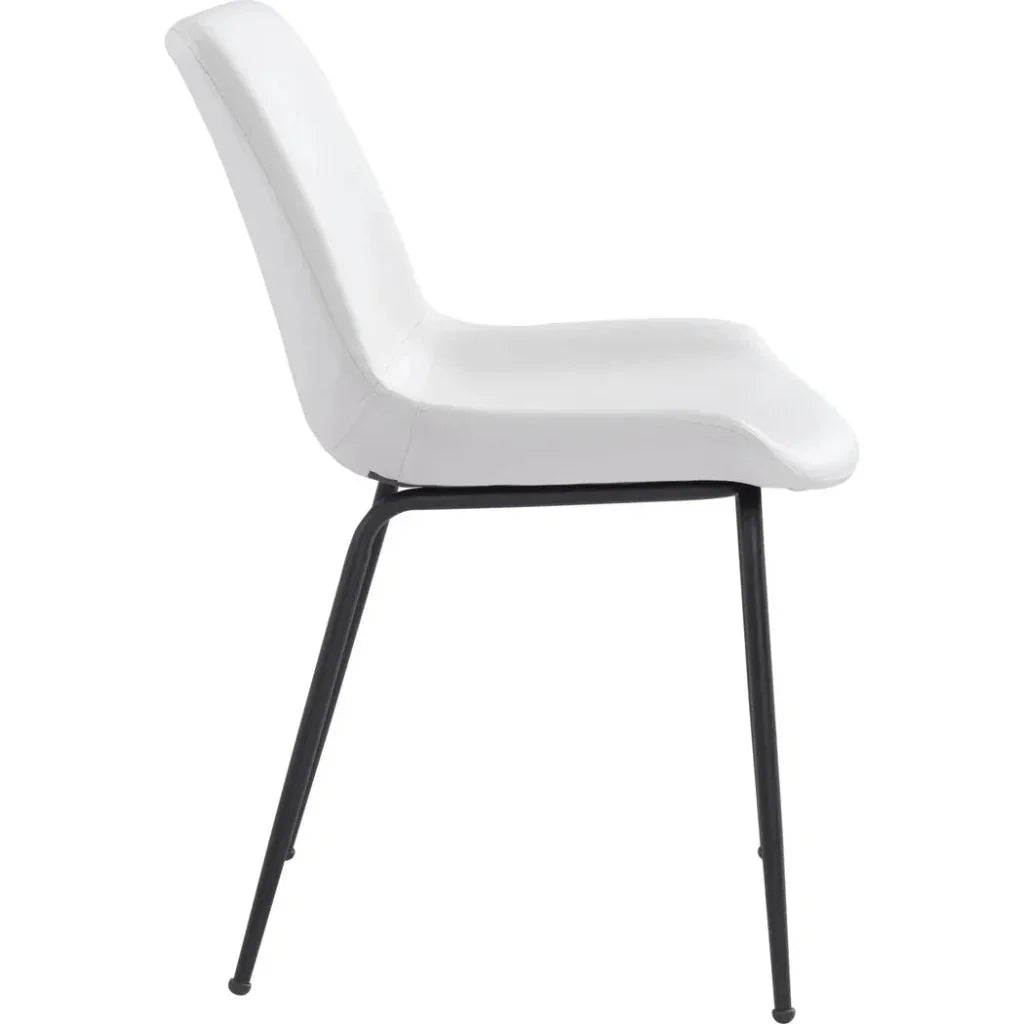 Byron Leather Armless Dining Chair 2PC