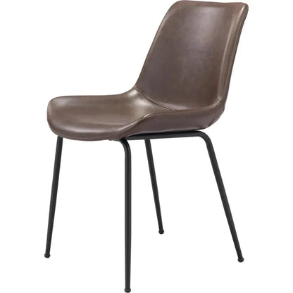 Byron Leather Armless Dining Chair 2PC