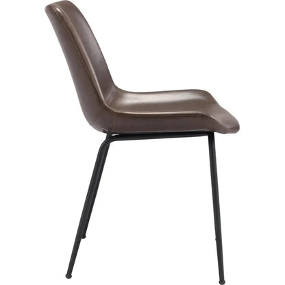 Byron Leather Armless Dining Chair 2PC