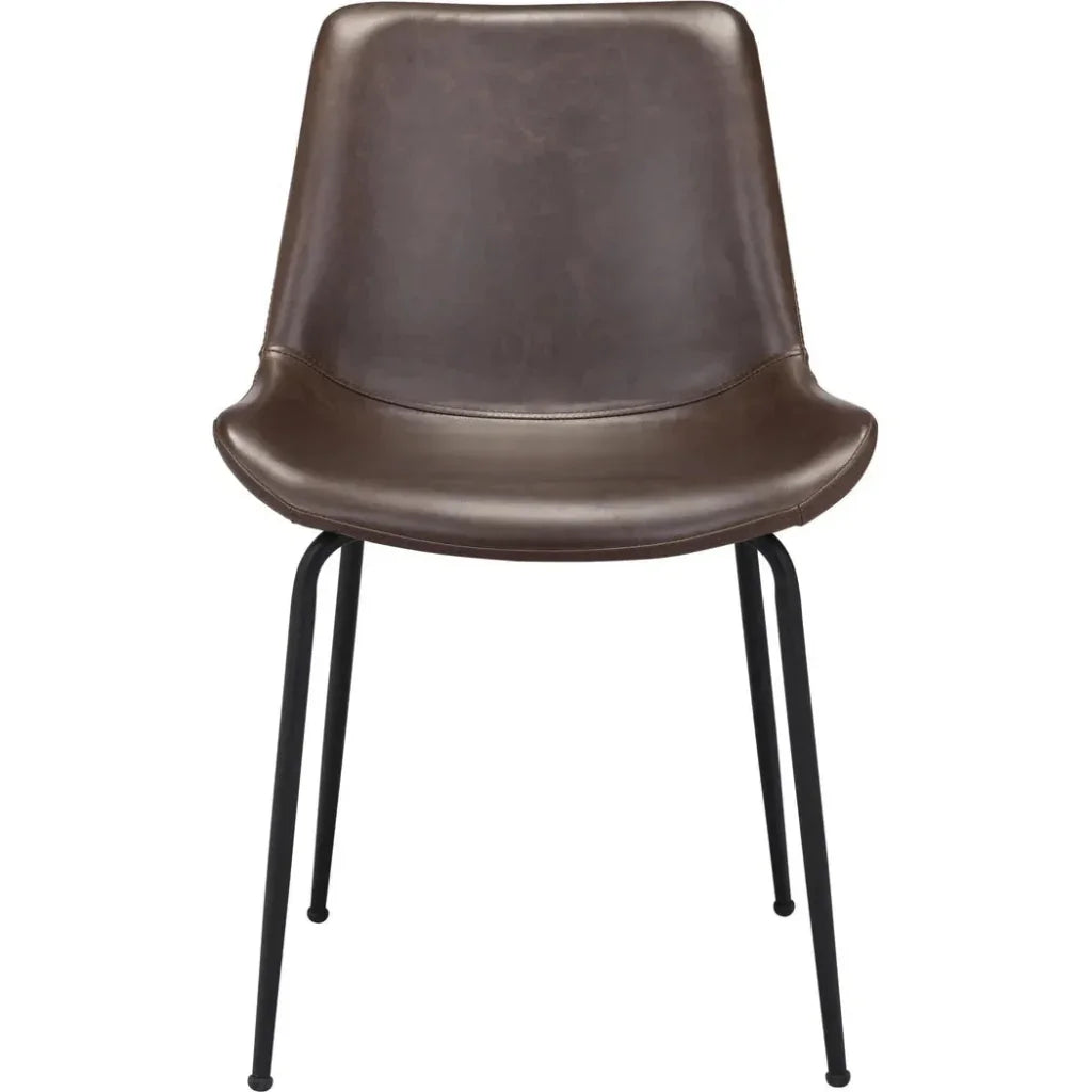 Byron Leather Armless Dining Chair 2PC