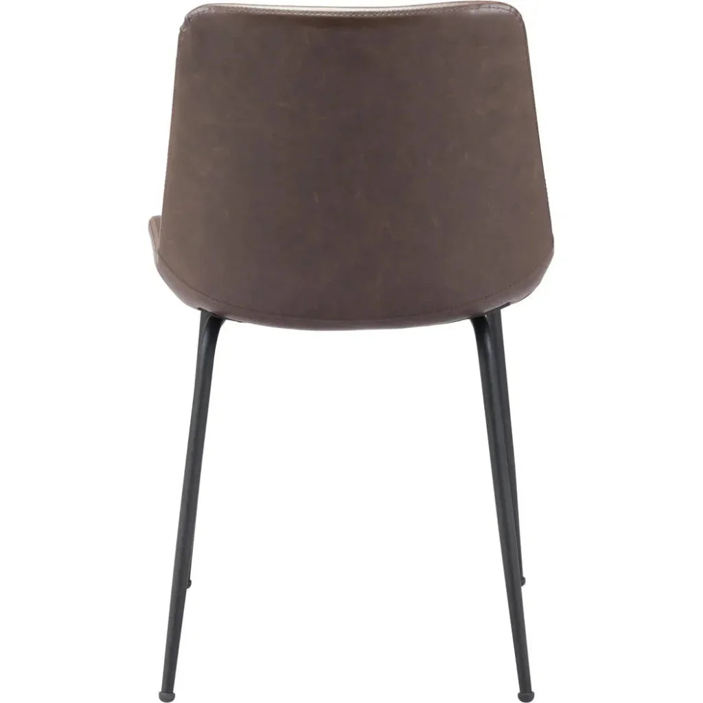 Byron Leather Armless Dining Chair 2PC