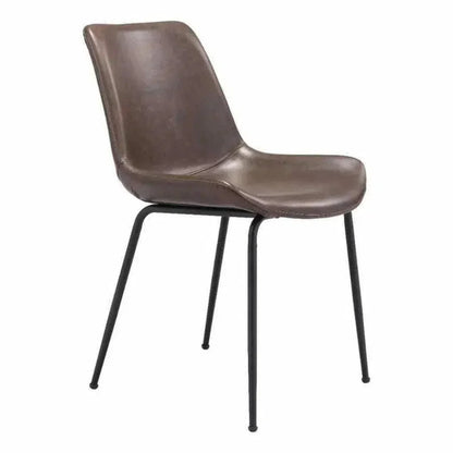 Byron Leather Armless Dining Chair 2PC