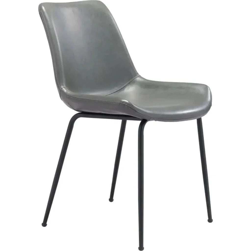 Byron Leather Armless Dining Chair 2PC