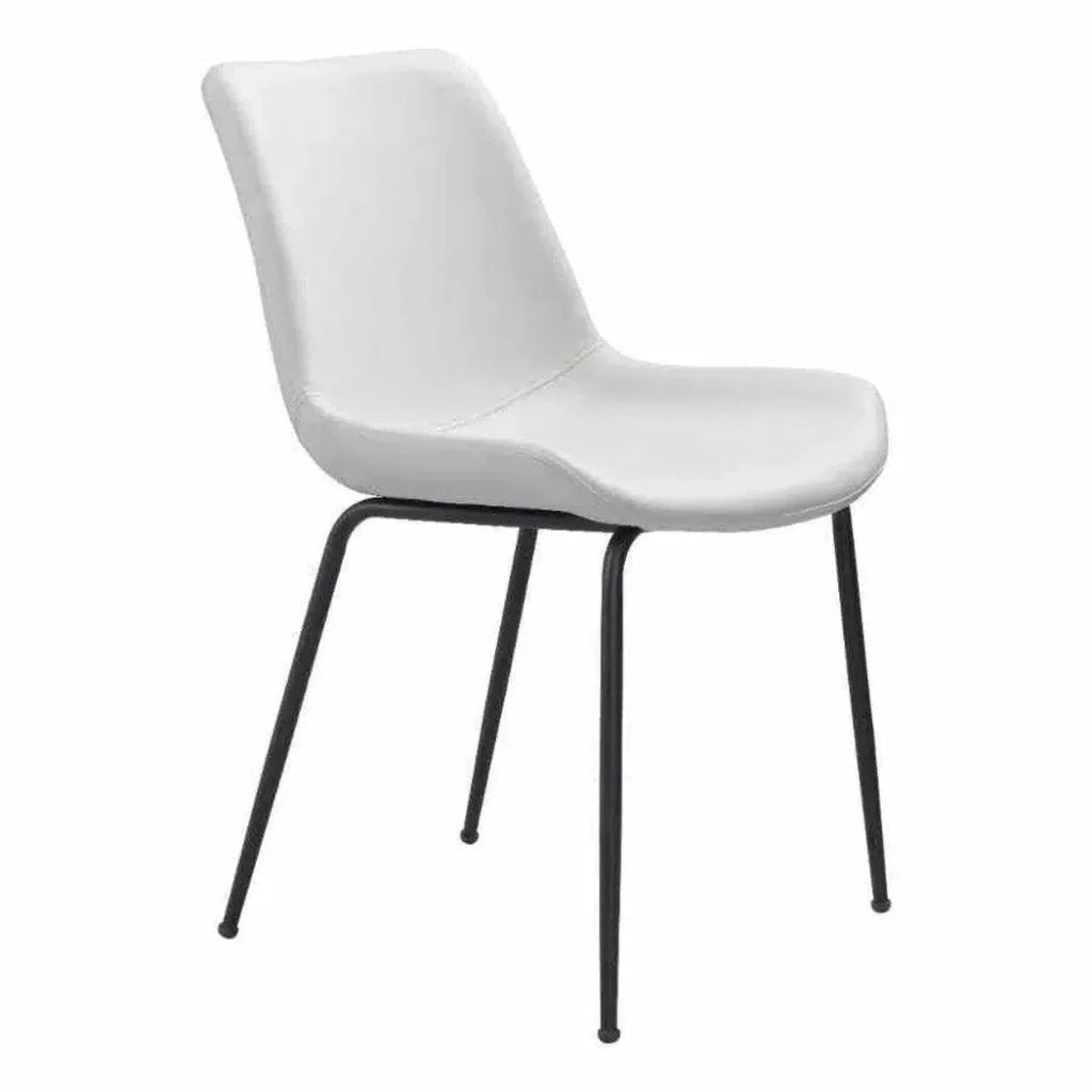 Byron Leather Armless Dining Chair 2PC