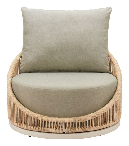 Cabana Olefin Fabric Swivel Outdoor Accent Chair