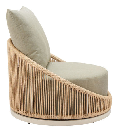 Cabana Olefin Fabric Swivel Outdoor Accent Chair