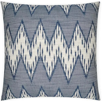 Caccini Indigo Chevron Blue Large Throw Pillow Insert