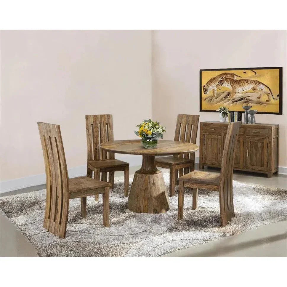 Caevan Natural Wood Round Dining Table