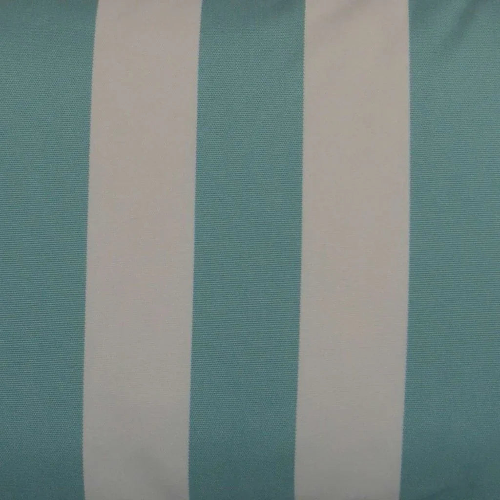 Cafe Stripe Aqua Outdoor Lumbar Pillow
