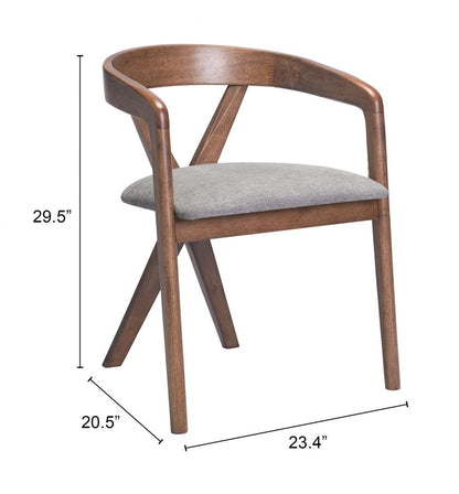 Cairo Grey Fabric Dining Chair