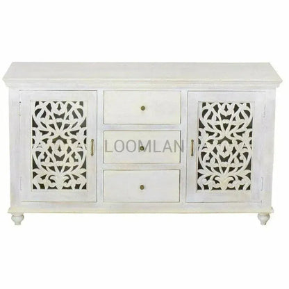 Caldorra Three Drawers White Sideboard