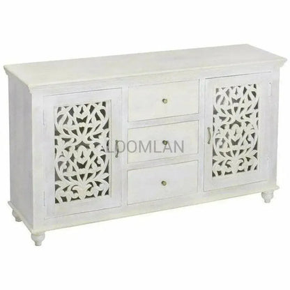 Caldorra Three Drawers White Sideboard