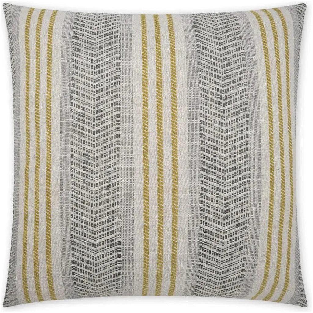 Caleb Dijon Stripes Yellow Large Throw Pillow Insert