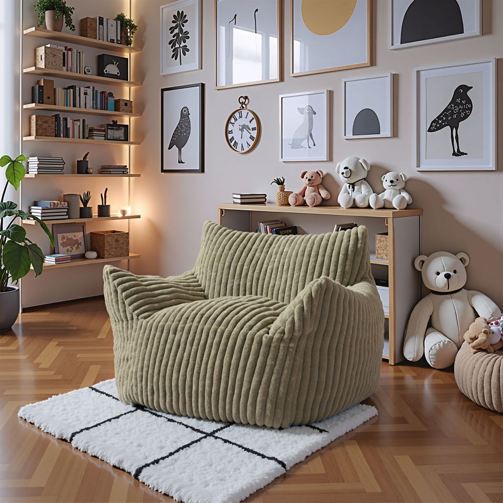 Calin Corduroy Fabric Armchair
