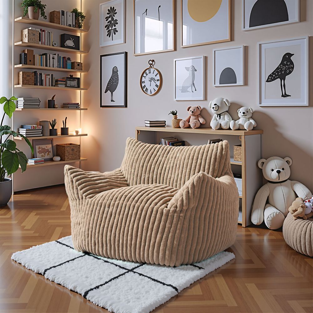 Calin Corduroy Fabric Armchair