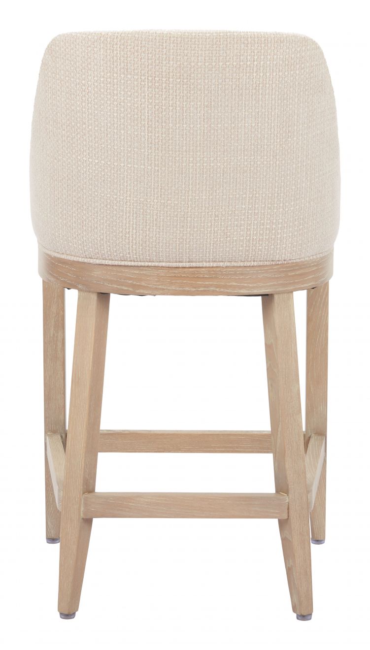 Calmo Textured Fabric Counter Stool Beige