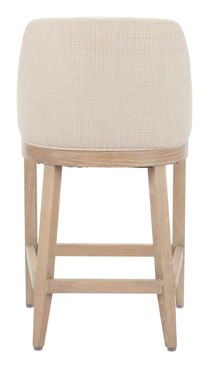 Calmo Textured Fabric Counter Stool Beige