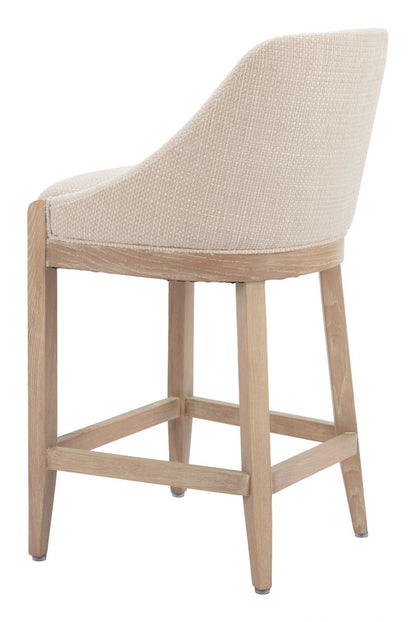 Calmo Textured Fabric Counter Stool Beige