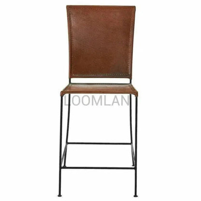 Camreth Leather Brown Counter Stool