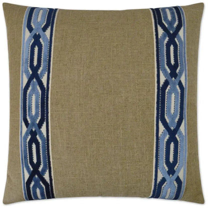 Cannes Blue Throw Pillow With Insert