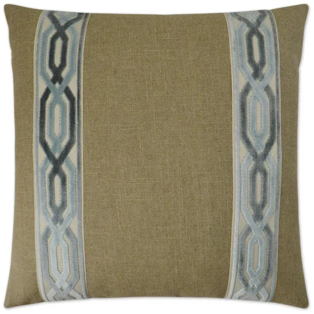 Cannes Mist Grey Throw Pillow With Insert