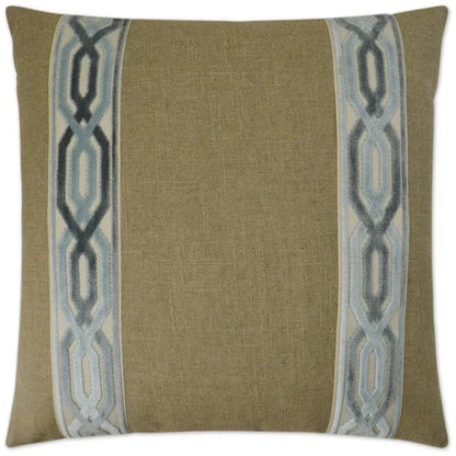 Cannes Mist Grey Throw Pillow With Insert