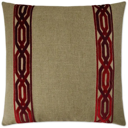 Cannes Red Throw Pillow With Insert