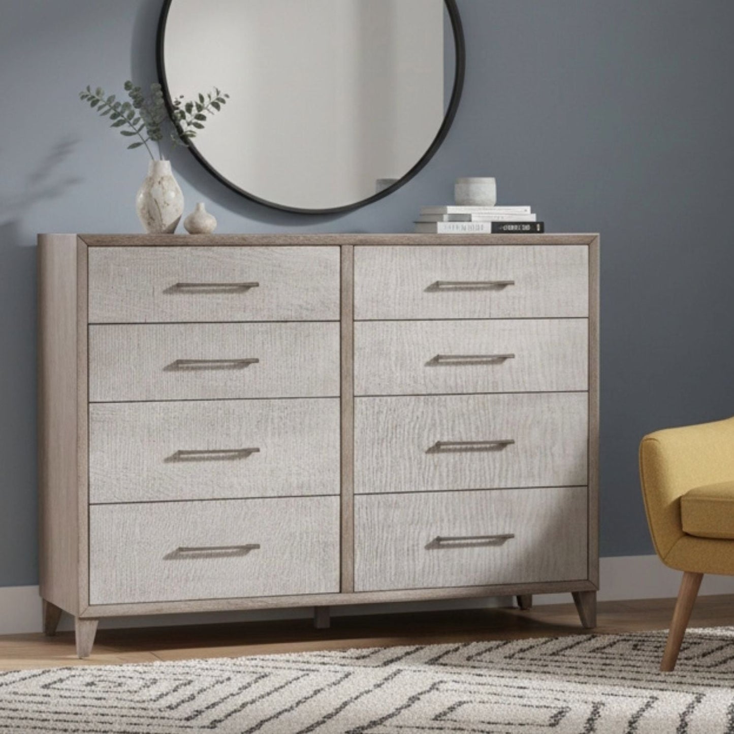 Cape Eight Drawers Wood Dresser