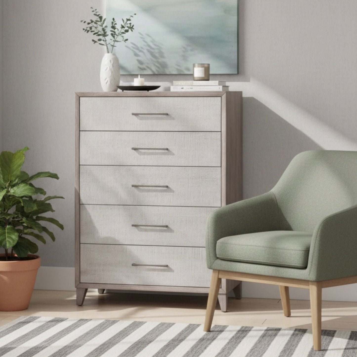 Cape Five Drawers Wood Chest